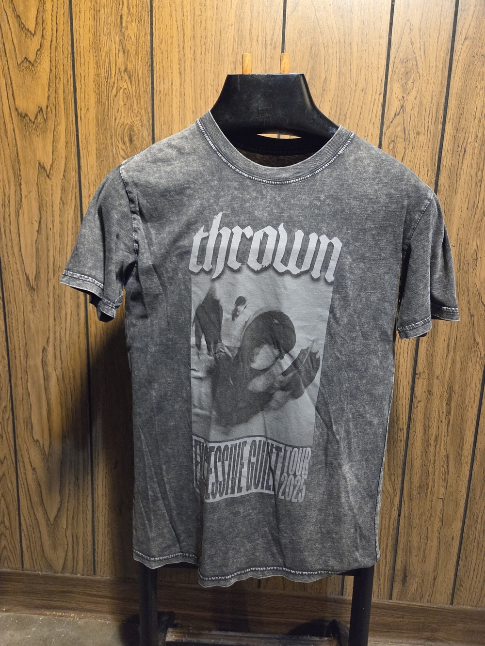 Thrown  Excessive Guilt Tour 2025 Graphic Short Sleeve Tee - Washed Black Small